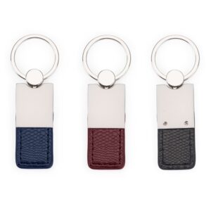 Chaveiro Metal E Couro Personalizado