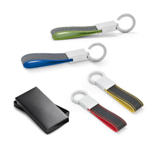 Chaveiro Couro Sintético e Metal Personalizado