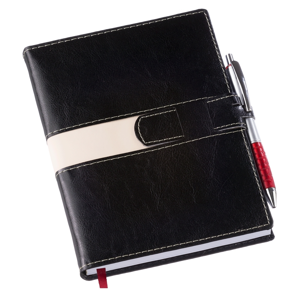 Agenda Diária 2024 com Fecho e Suporte pra Caneta Personalizada - Imagem 3