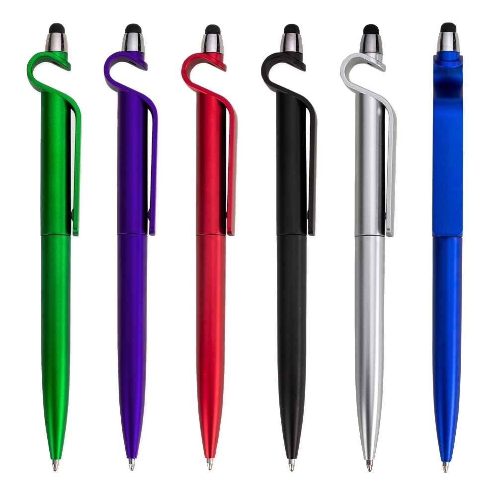 Caneta Plástica Touch com Suporte Personalizada - Imagem 2